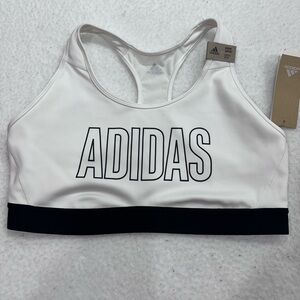 Adidas Women’s White Logo Sports Bra